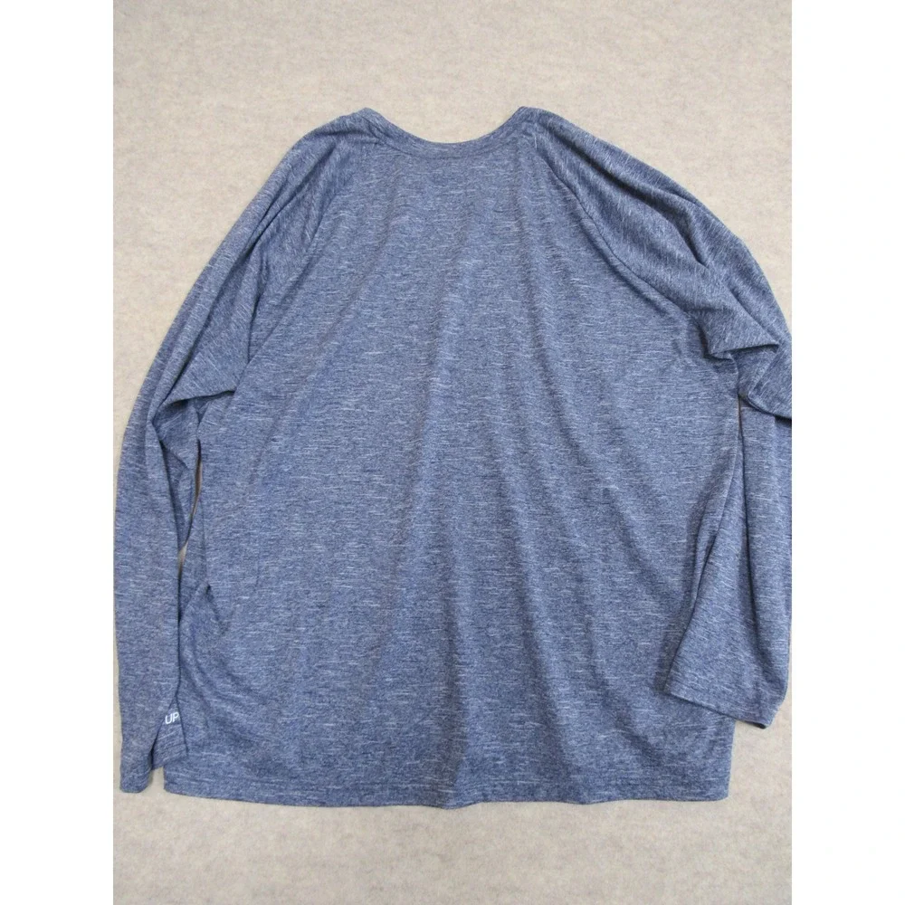 Nike Swim Dri-FIT Mens XL‎ Blue Heathered Long Sleeve Rash Guard UPF 40+ Shirt